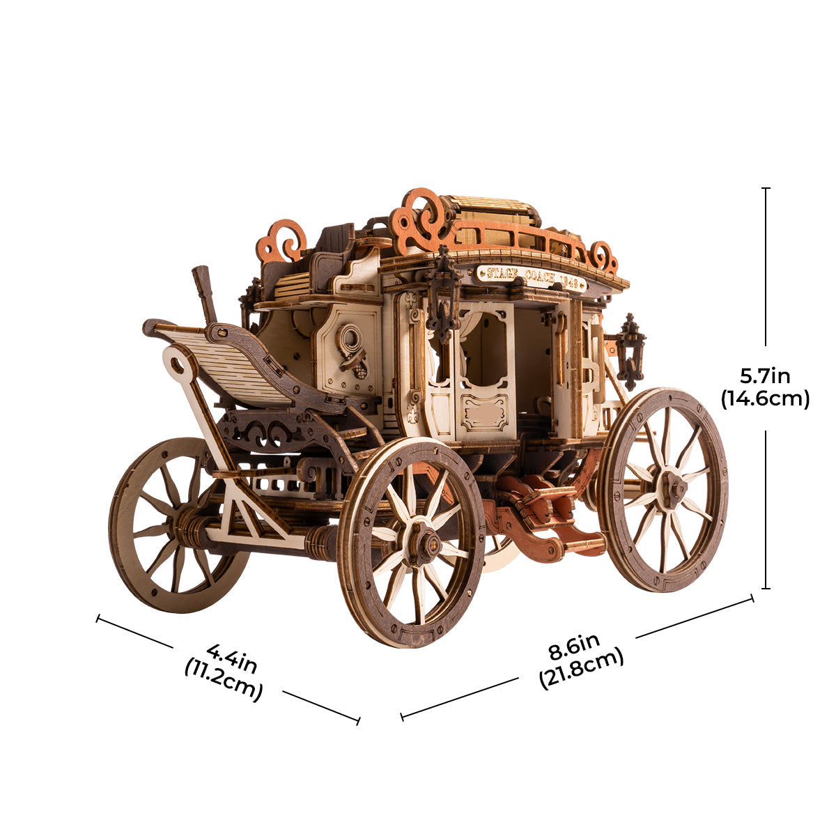 Puzzloria | Victorian Stagecoach Musical Mechanical Kit