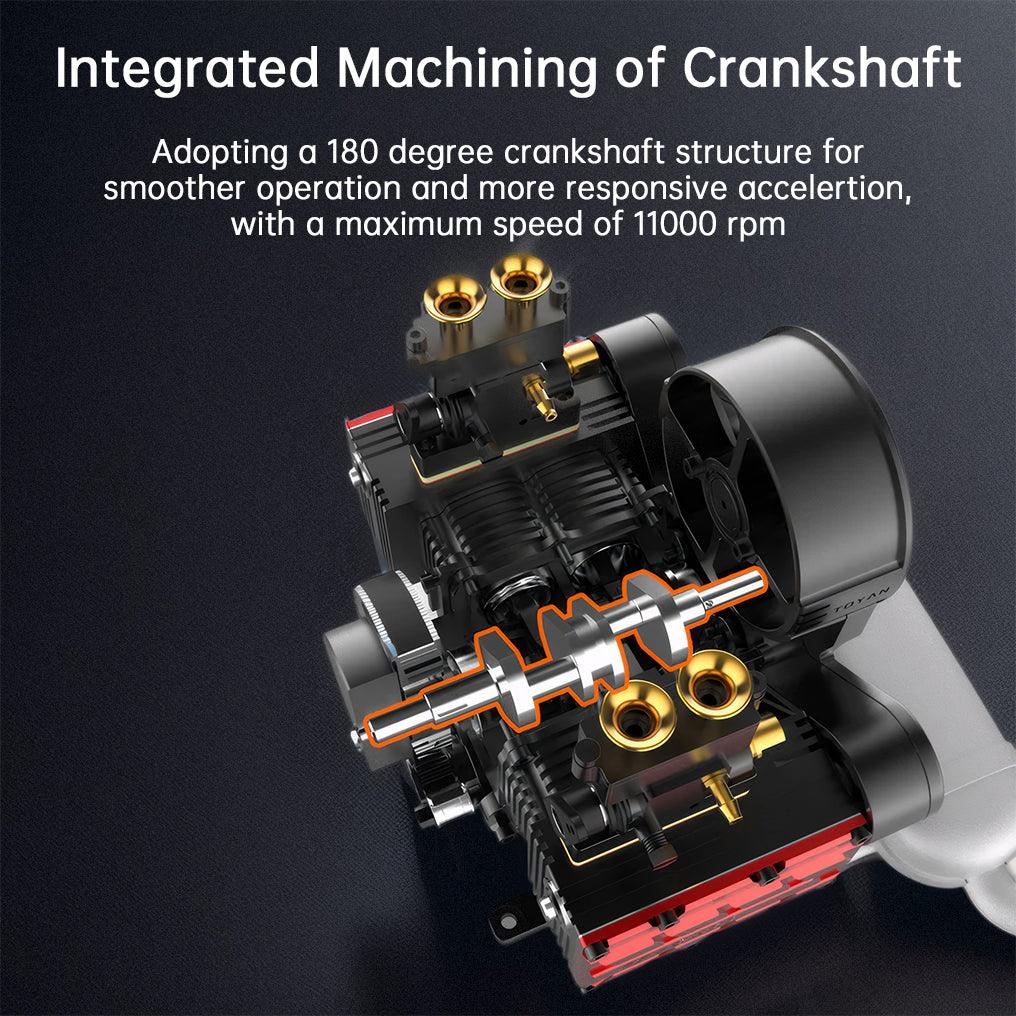 Puzzloria™ | DIY 4 Cylinder Four-Stroke 14cc Nitro H4 Engine Model Kit FS-B400 - Puzzloria