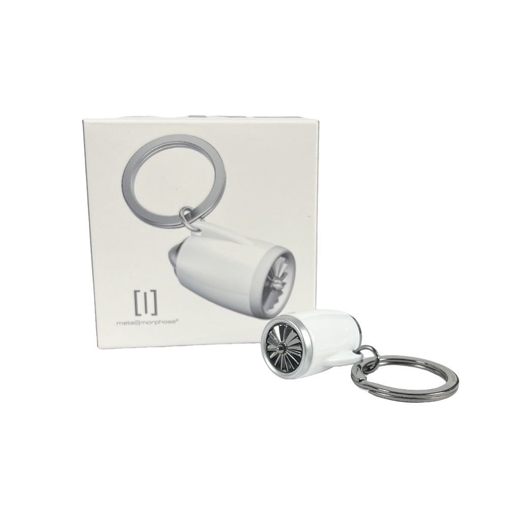 Belgian MTM aircraft turbofan engine keychain with movable rotating blades and interactive design