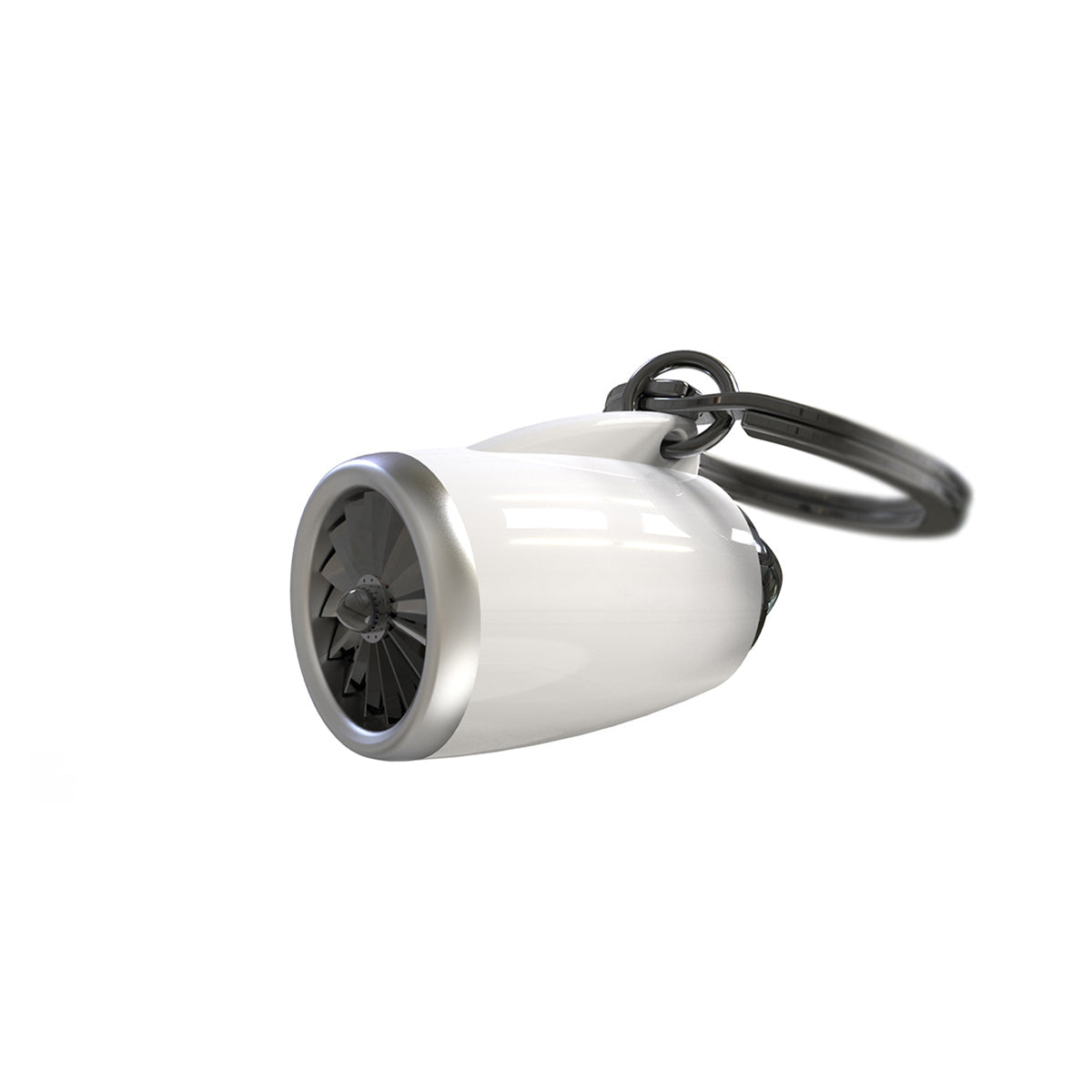 Belgian MTM aircraft turbofan engine keychain with movable rotating blades and interactive design