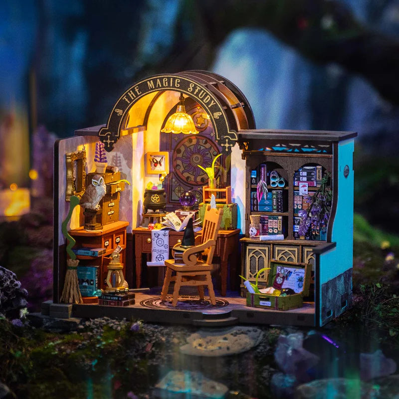 Puzzloria™ | Enchanted Wizard's Study DIY Miniature Kit