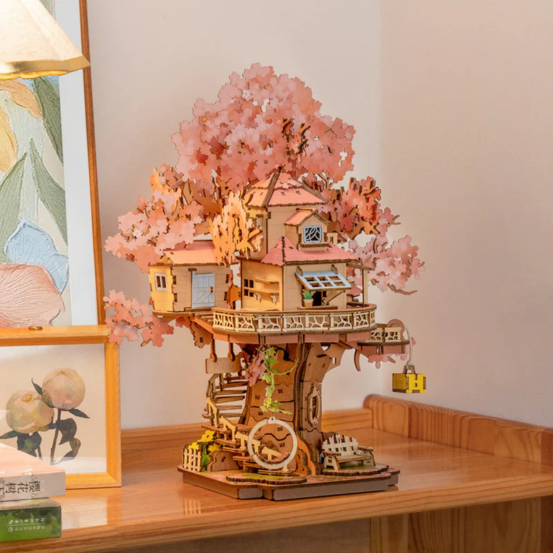 Puzzloria | Sakura Tree House DIY Assembly Kit
