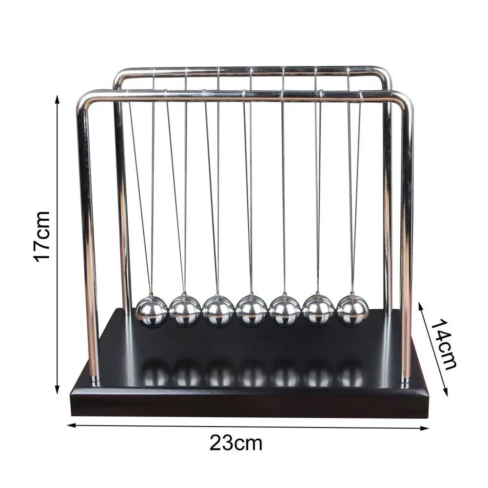 Newton's Cradle physics pendulum desk toy with steel balls demonstrating momentum and energy laws SKU_1748792312012_490 SKU_1748792312012_491 SKU_1748792312012_64