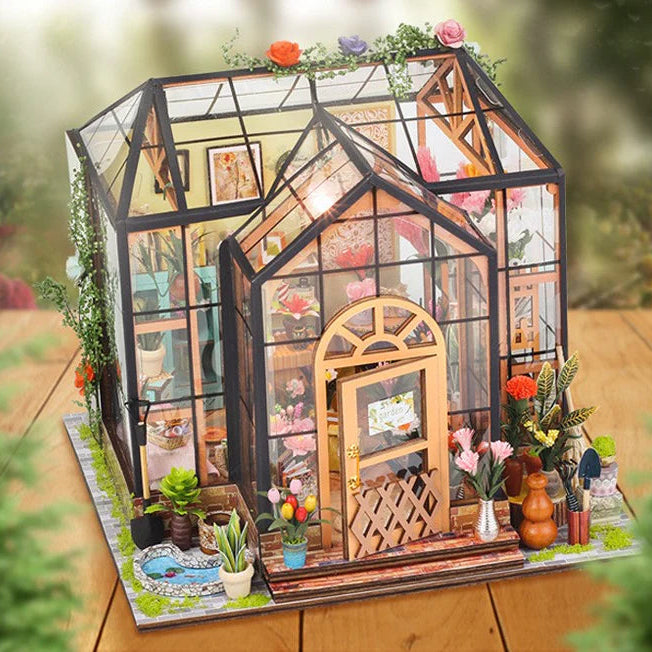 Puzzloria™ | DIY Puppenhaus Bausatz (Jennys Gewächshaus)
