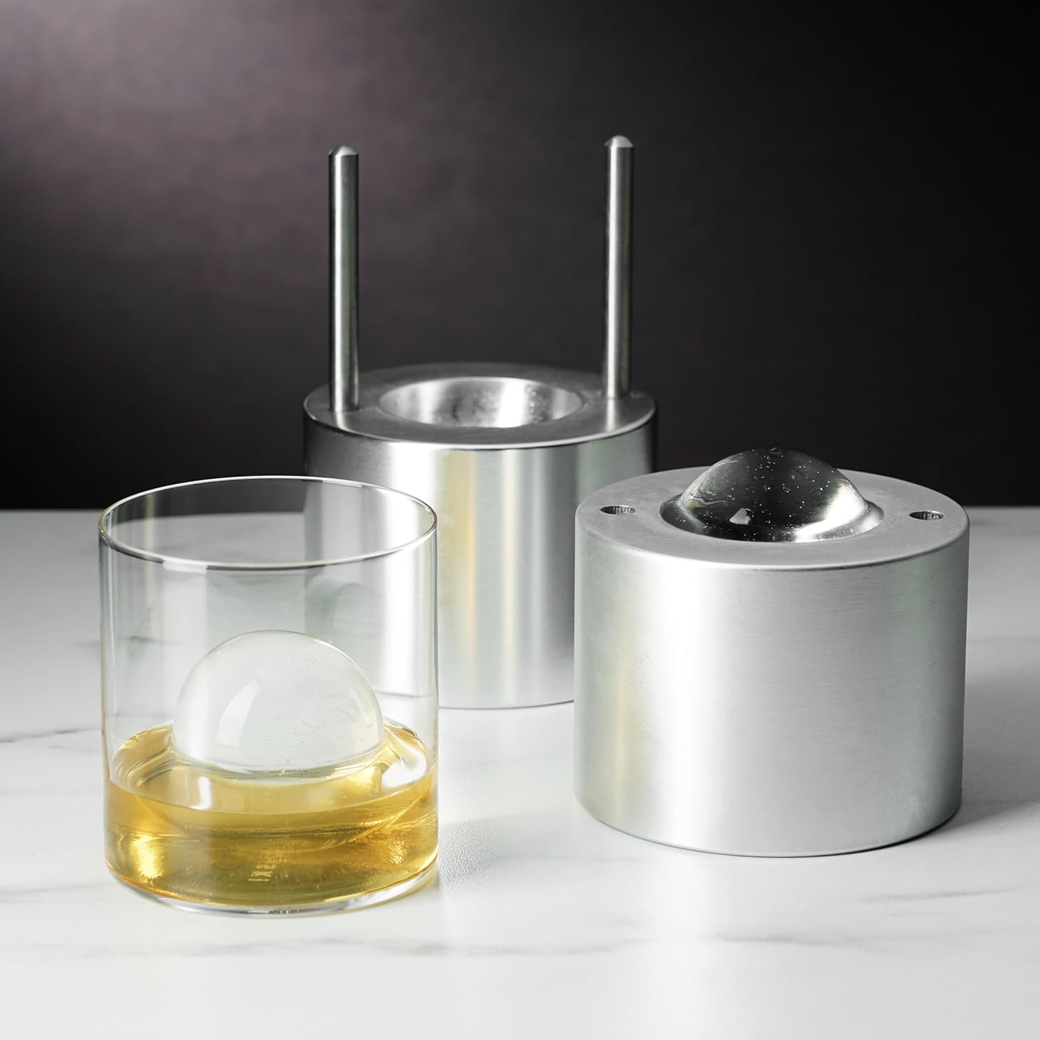 Premium Aluminum Ice Sphere Press 55mm Clear Ice Ball Maker Mold