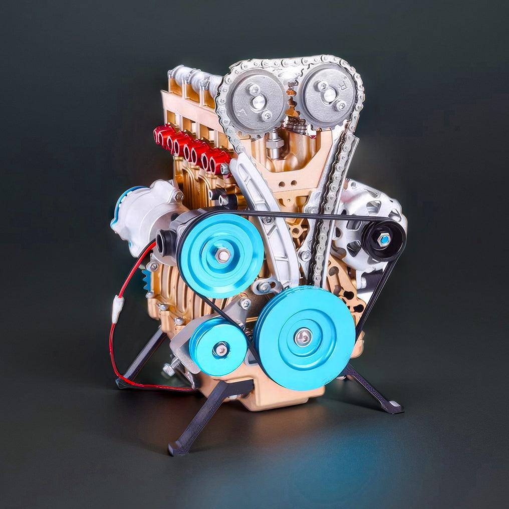 Puzzloria™ | DIY Full Metal 4 Cylinder Car Engine Assembly Kit - Puzzloria