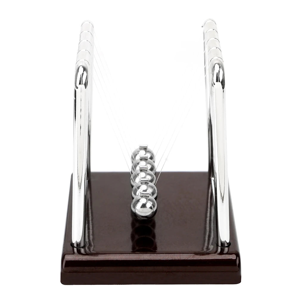 Newton's Cradle physics pendulum desk toy with steel balls demonstrating momentum and energy laws