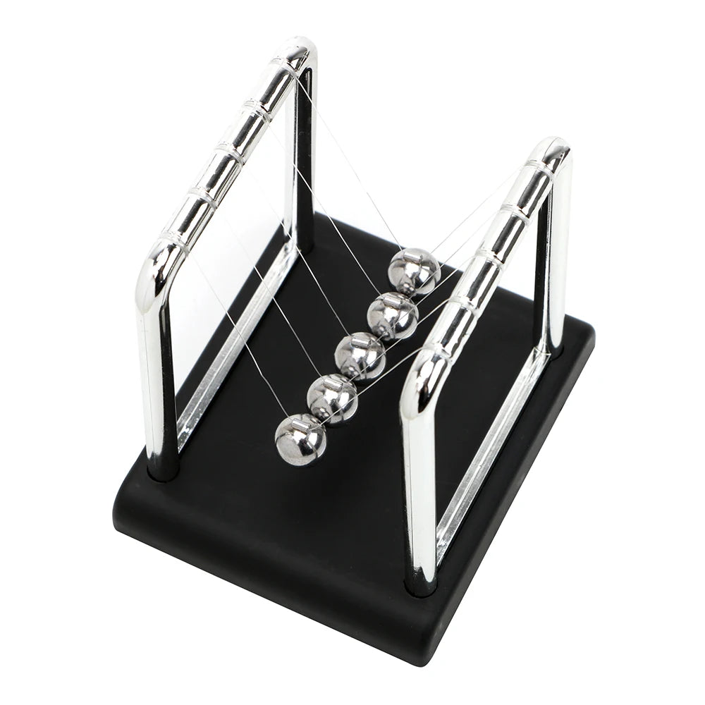 Newton's Cradle physics pendulum desk toy with steel balls demonstrating momentum and energy laws