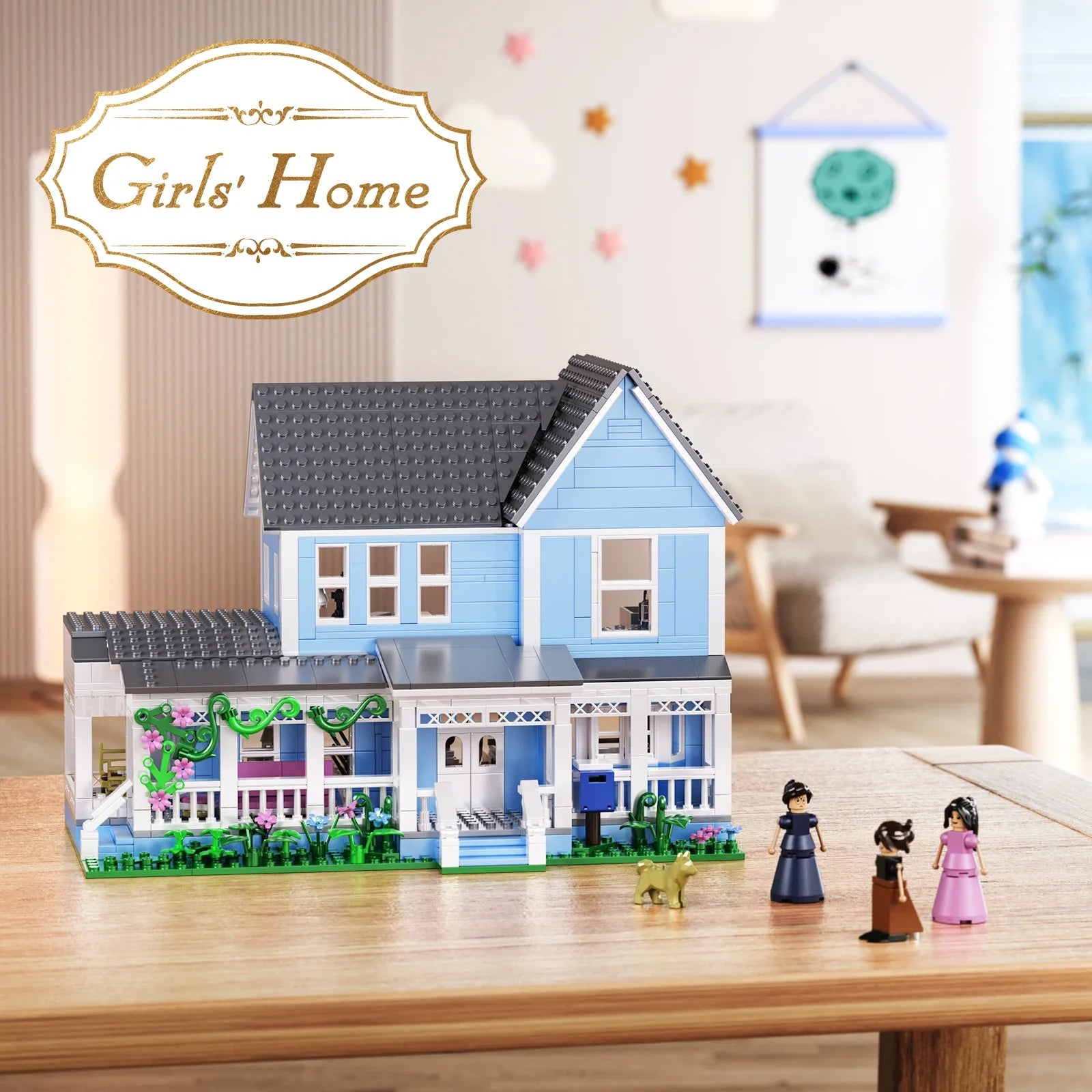 Puzzloria Gilmore Girls house building set with 1107 LEGO compatible blocks perfect gift for TV series fans