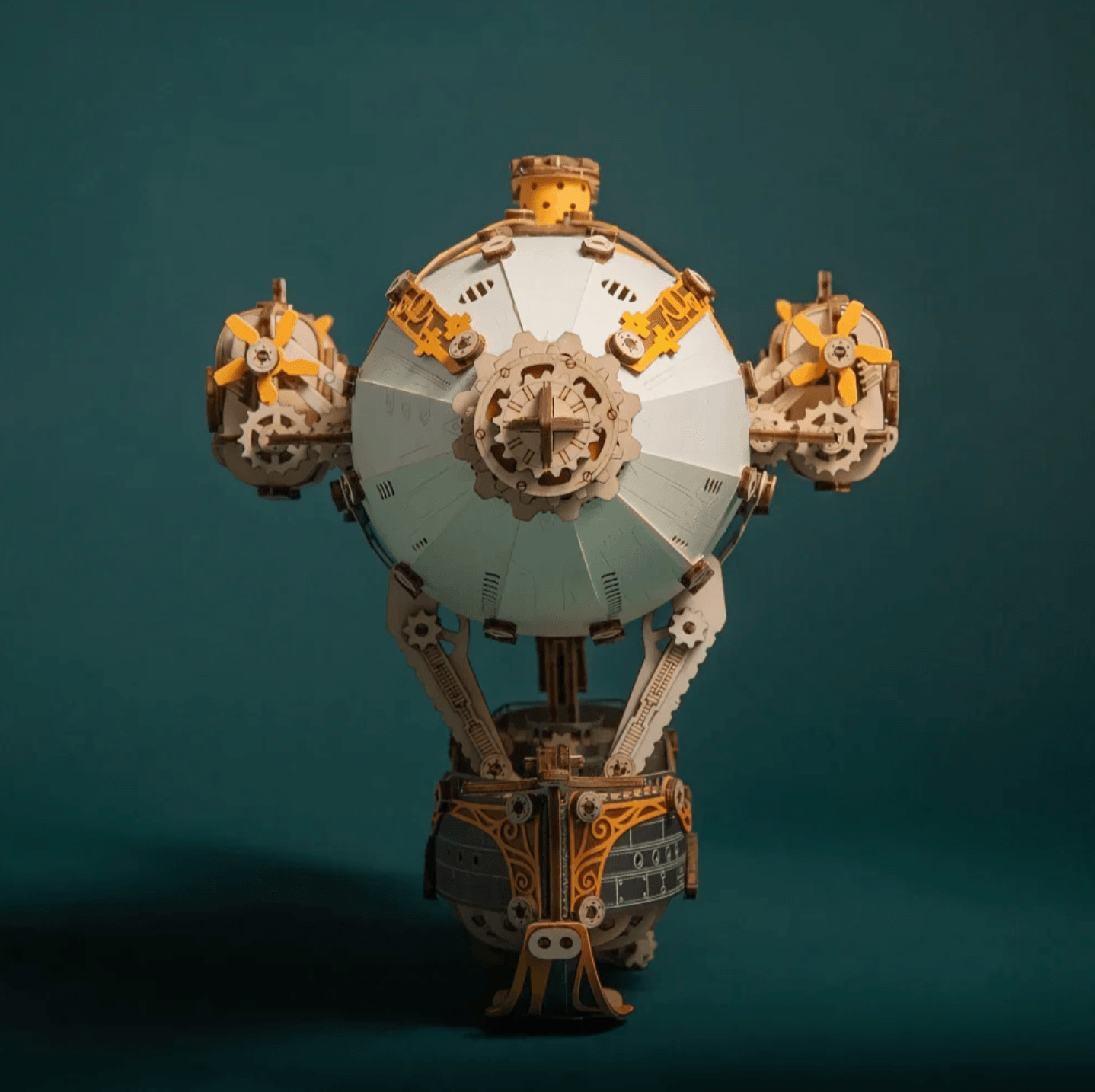 Puzzloria™ | Steampunk Navigator Airship 3D Wooden Puzzle Kit - Puzzloria