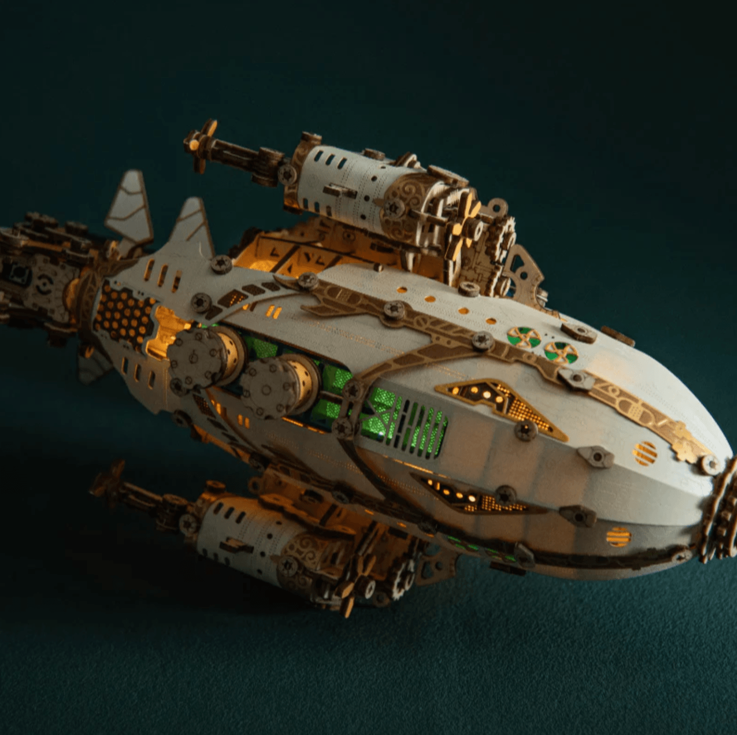 Puzzloria™ | Steampunk Navigator Airship 3D Wooden Puzzle Kit - Puzzloria