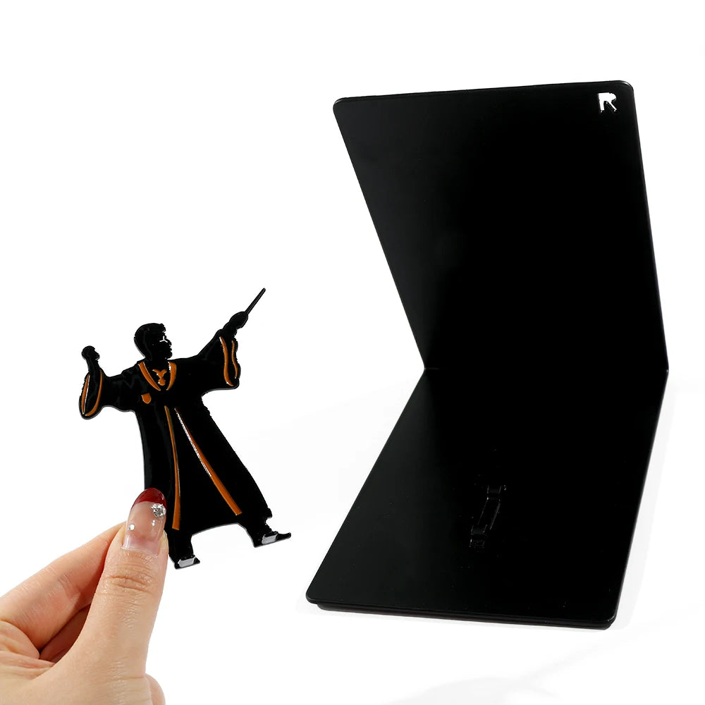 Premium metal bookend stand with heroic character silhouette design for book organization and display - Harry Potter