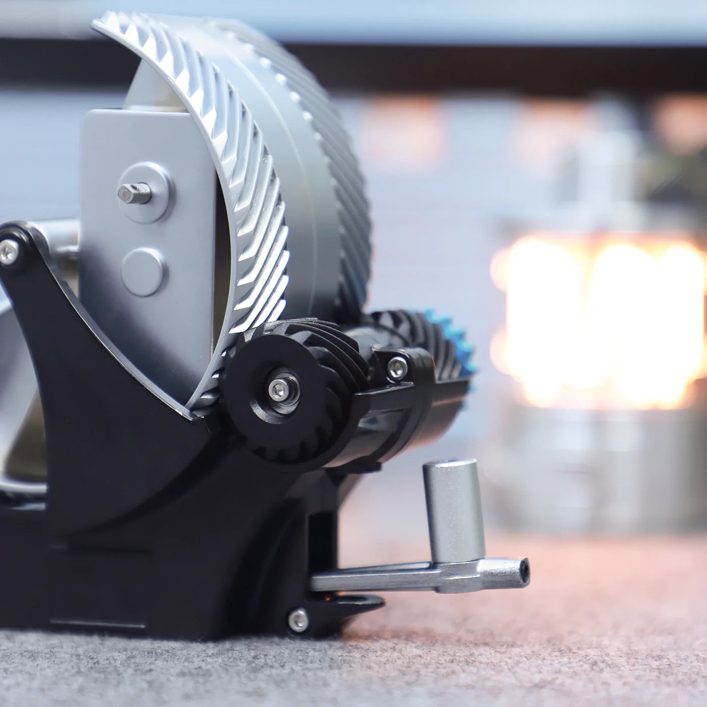 Premium mechanical phone holder with precision engineering and zinc alloy construction for mobile devices by Puzzloria