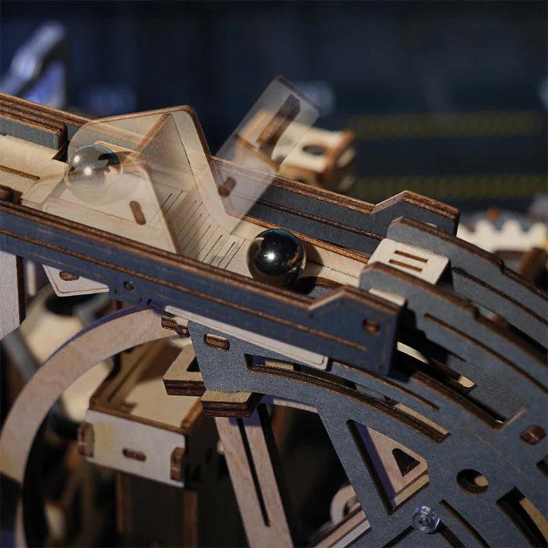 Puzzloria™ | Cosmic Marble Labyrinth - 3D Wooden Mechanical Model Kit - Puzzloria
