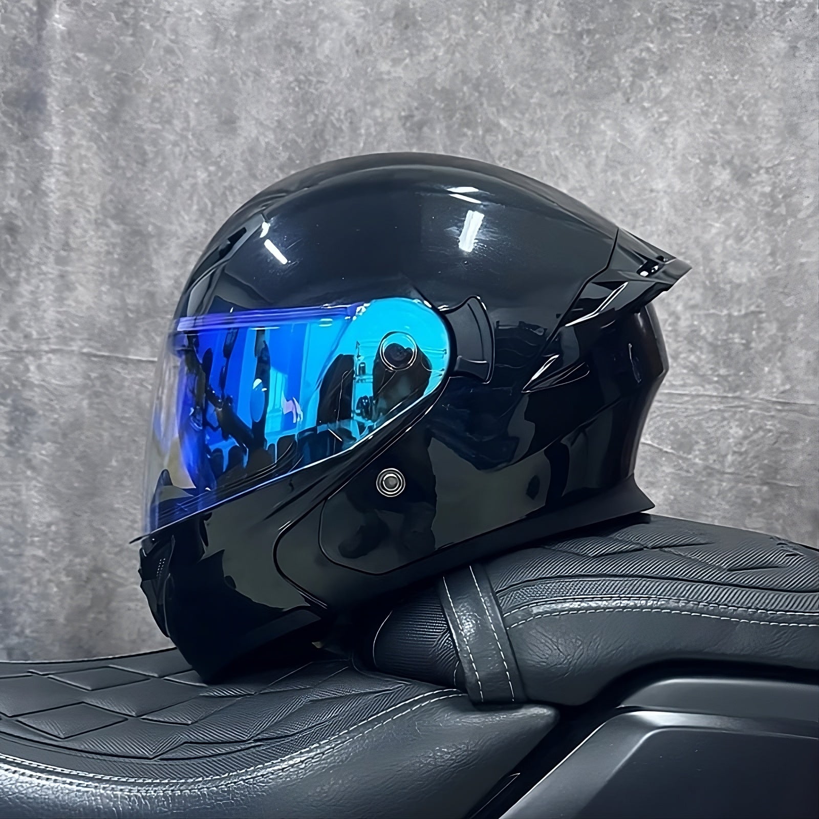 Professional motorcycle helmet with dual lens safety protection system