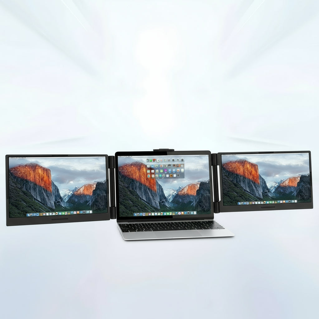 Laptop with 14" 1080P FHD IPS screen features on a white background