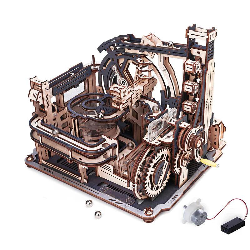 Puzzloria™ | Cosmic Marble Labyrinth - 3D Wooden Mechanical Model Kit - Puzzloria