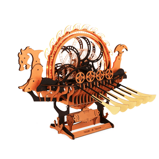 Puzzloria™ | Viking Dragon Longship - Mechanical 3D Wooden Puzzle - Puzzloria