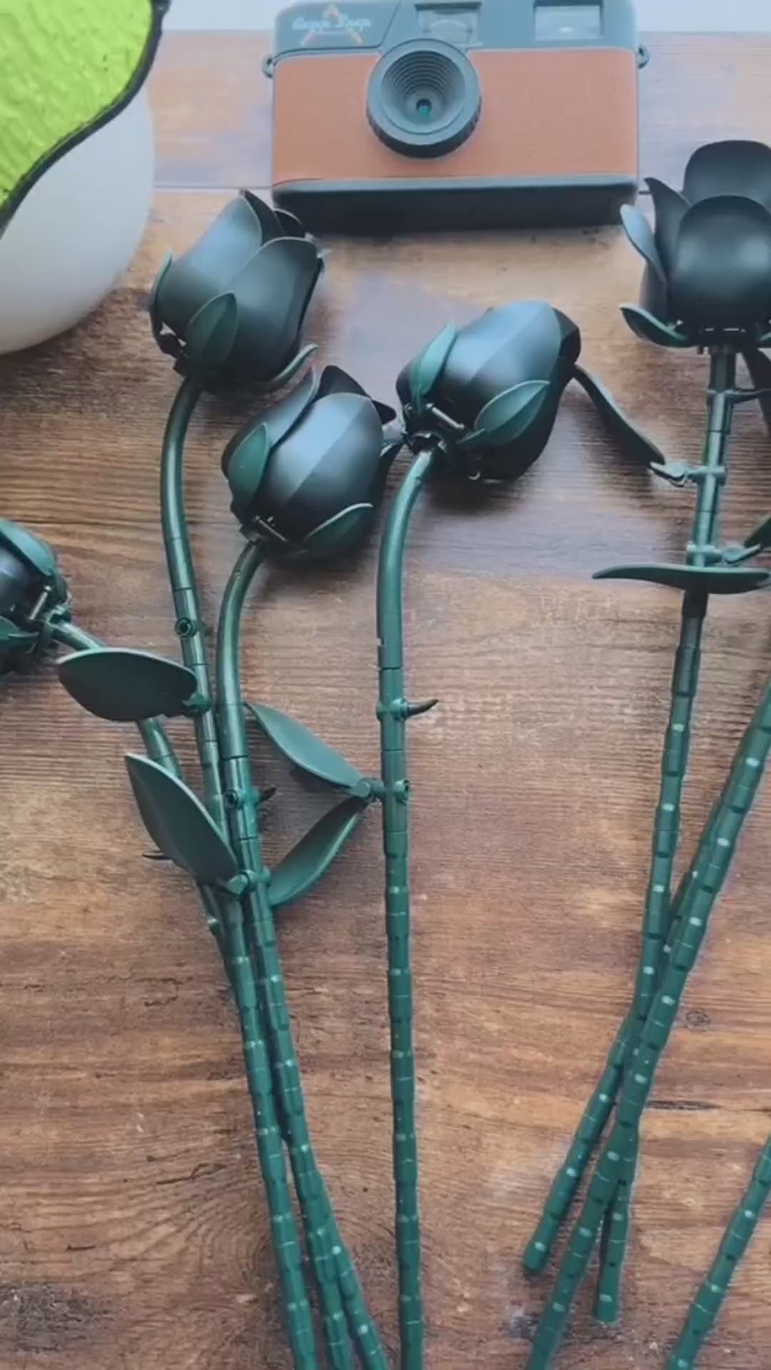 Puzzloria™ | Eternal Black Rose Bouquet Building Blocks Video Review Thumbnail