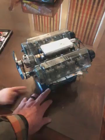 Puzzloria™ | DIY Mini V8 Engine Model Kit Working Miniature Motor Video Review Thumbnail