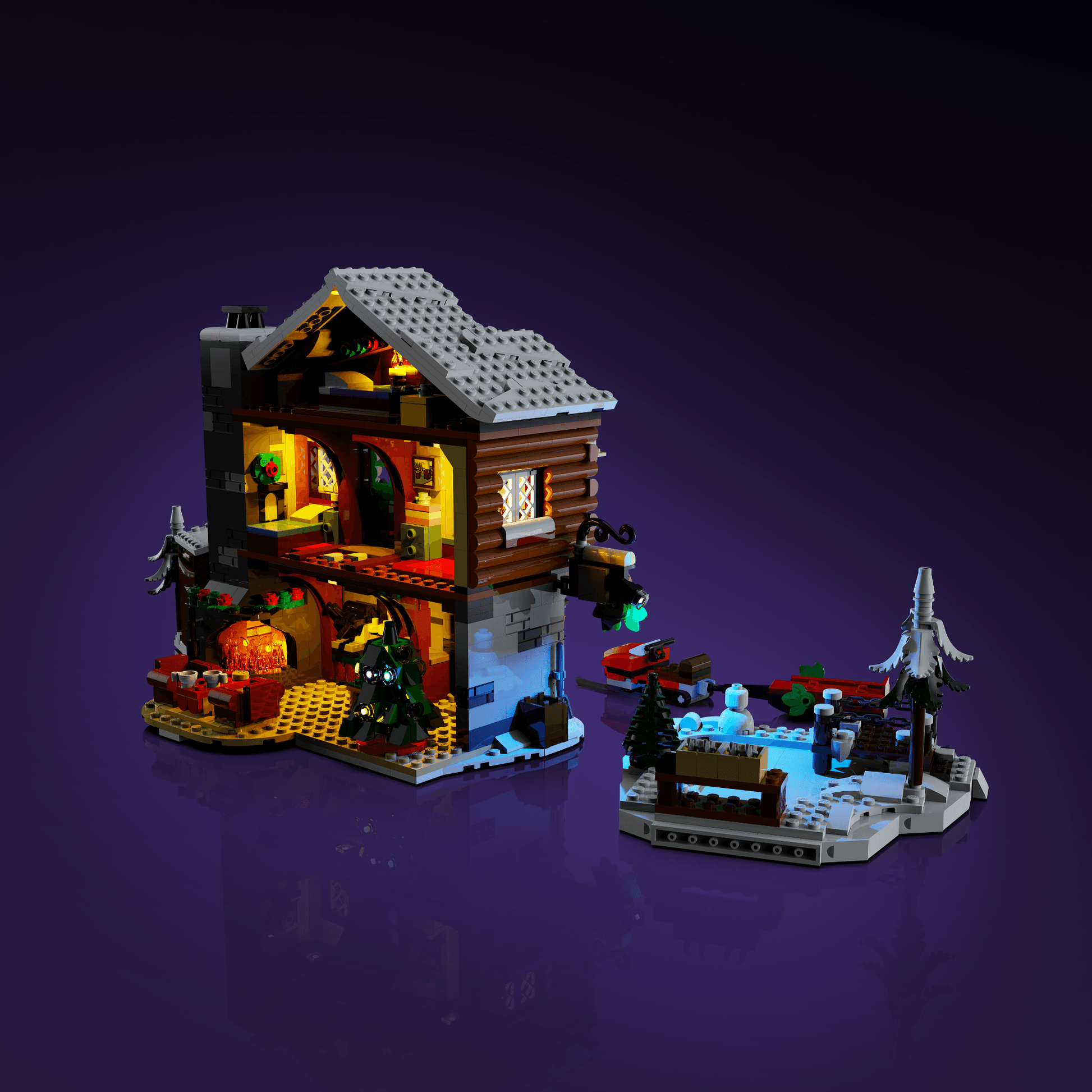 Puzzloria™ | Light Kit for LEGO® Alpine Lodge - Puzzloria