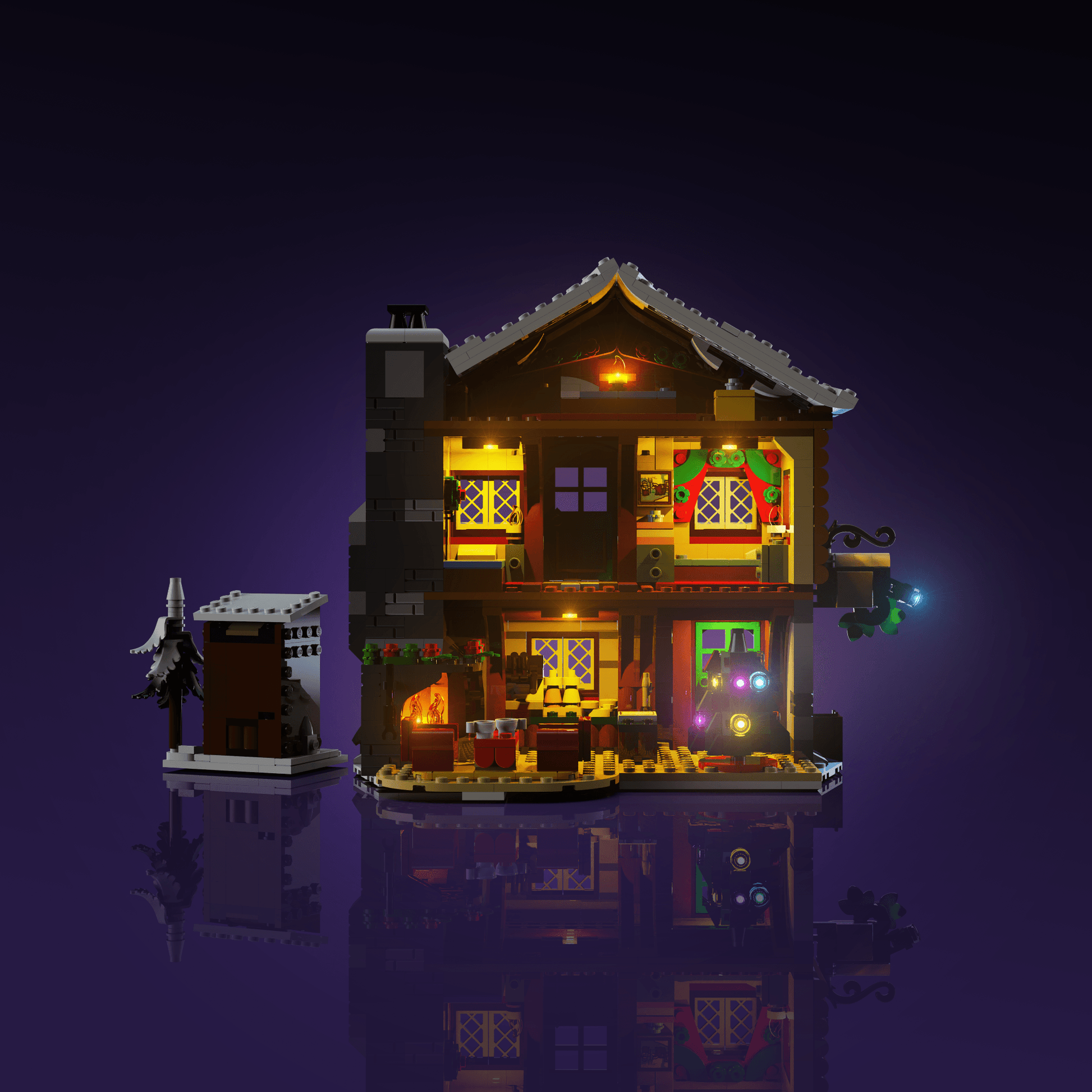 Puzzloria™ | Light Kit for LEGO® Alpine Lodge - Puzzloria