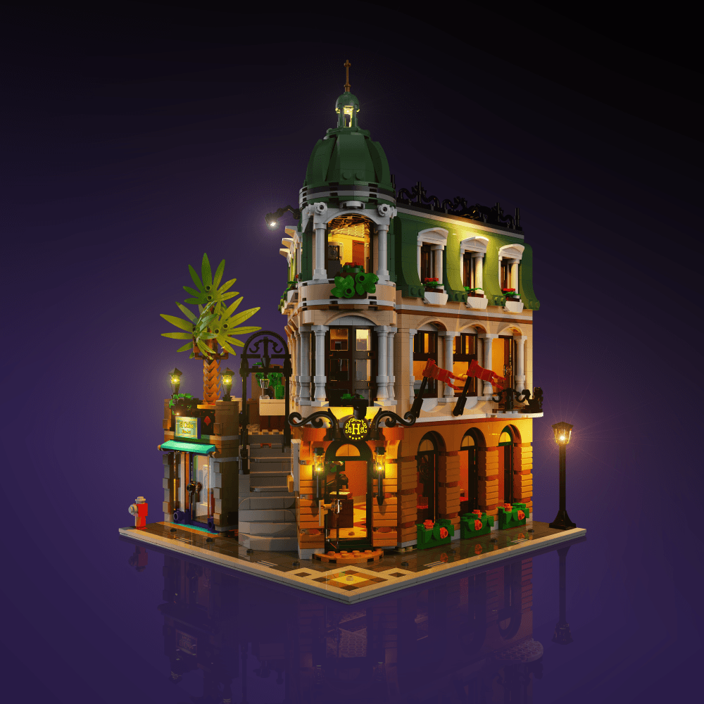 Puzzloria™ | Light Kit for LEGO® Boutique Hotel - Puzzloria