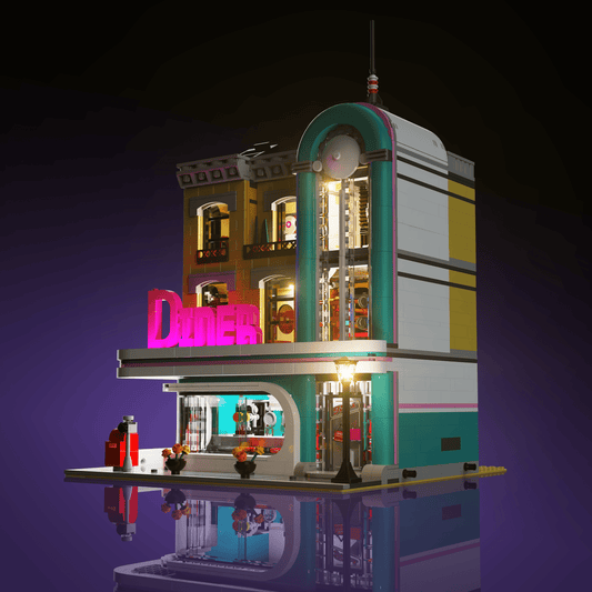 Puzzloria™ | Light Kit for LEGO® Downtown Diner - Puzzloria