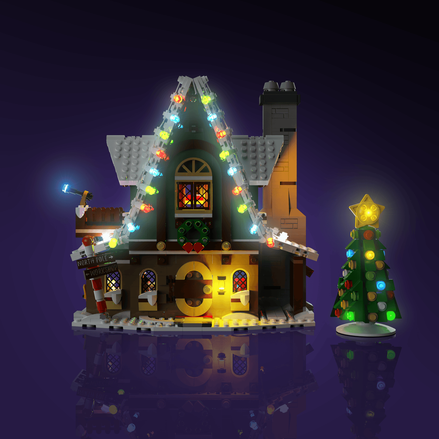 Puzzloria™ | Light Kit for LEGO® Elf Club House - Puzzloria