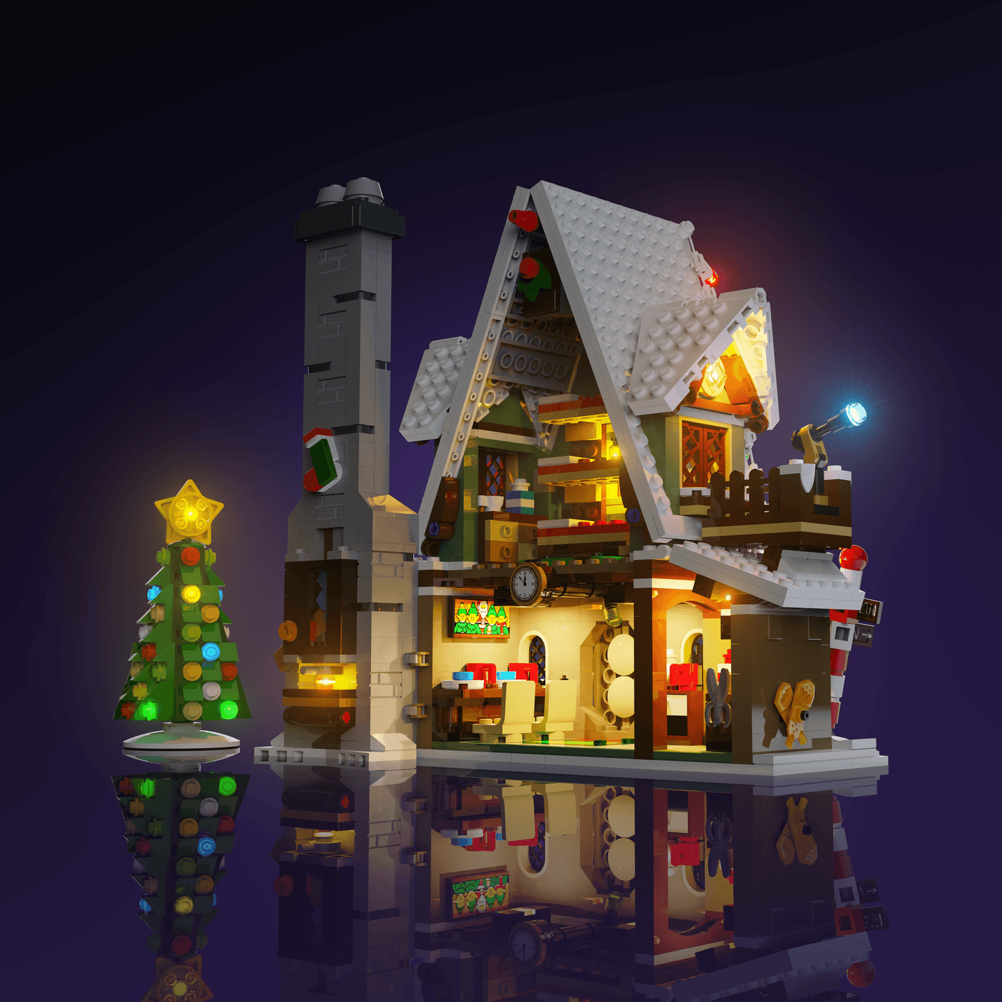 Puzzloria™ | Light Kit for LEGO® Elf Club House - Puzzloria