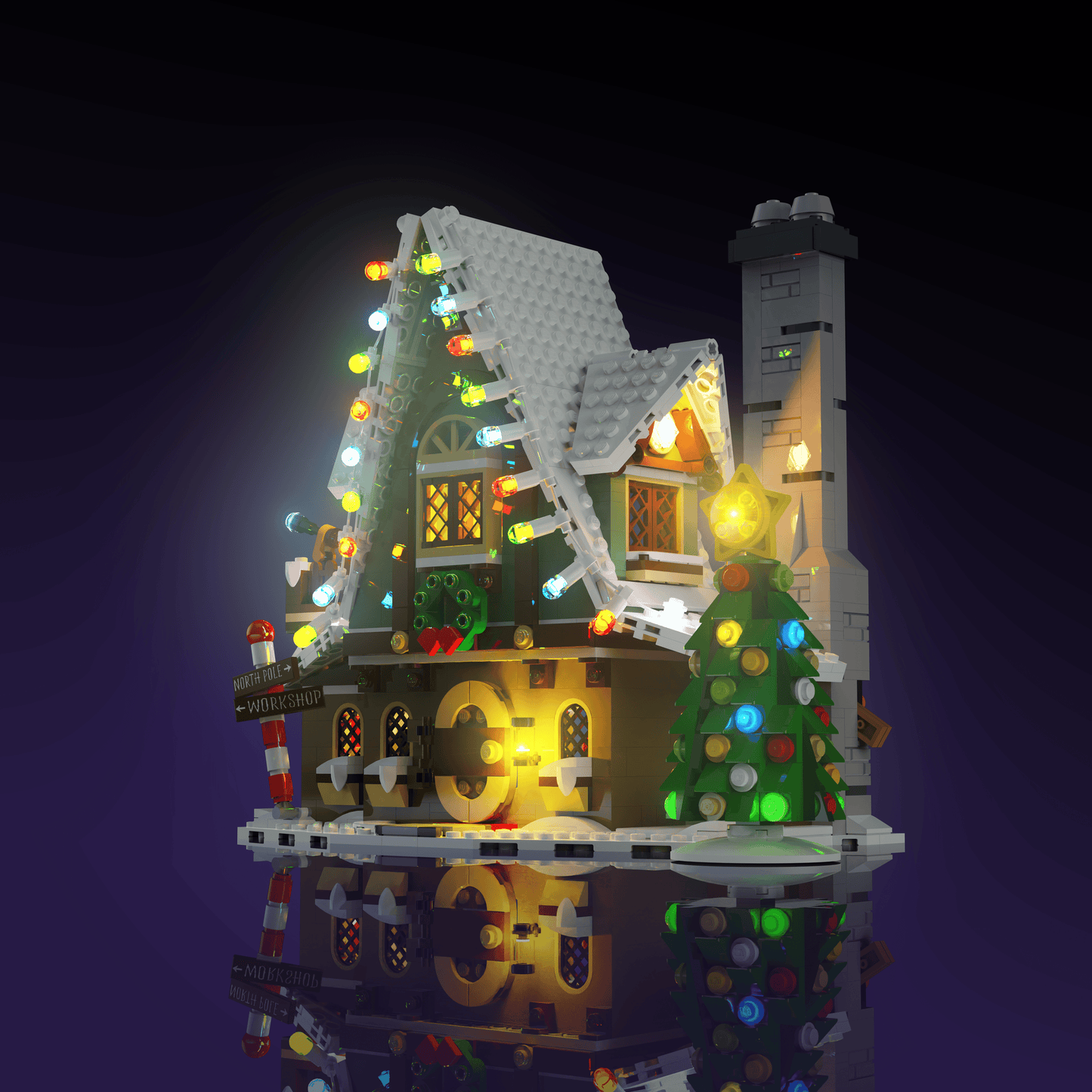 Puzzloria™ | Light Kit for LEGO® Elf Club House - Puzzloria