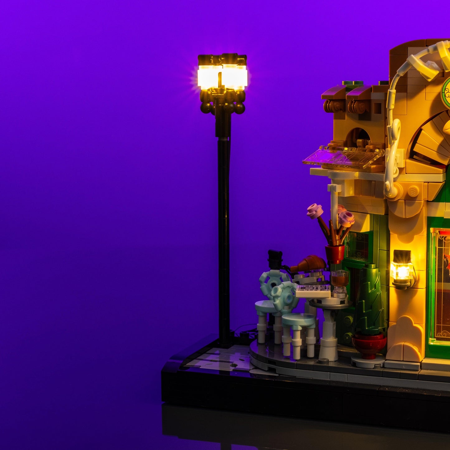 Puzzloria™ | Light Kit for LEGO® French Cafe - Puzzloria