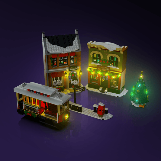 Puzzloria™ | Light Kit for LEGO® Holiday Main Street - Puzzloria