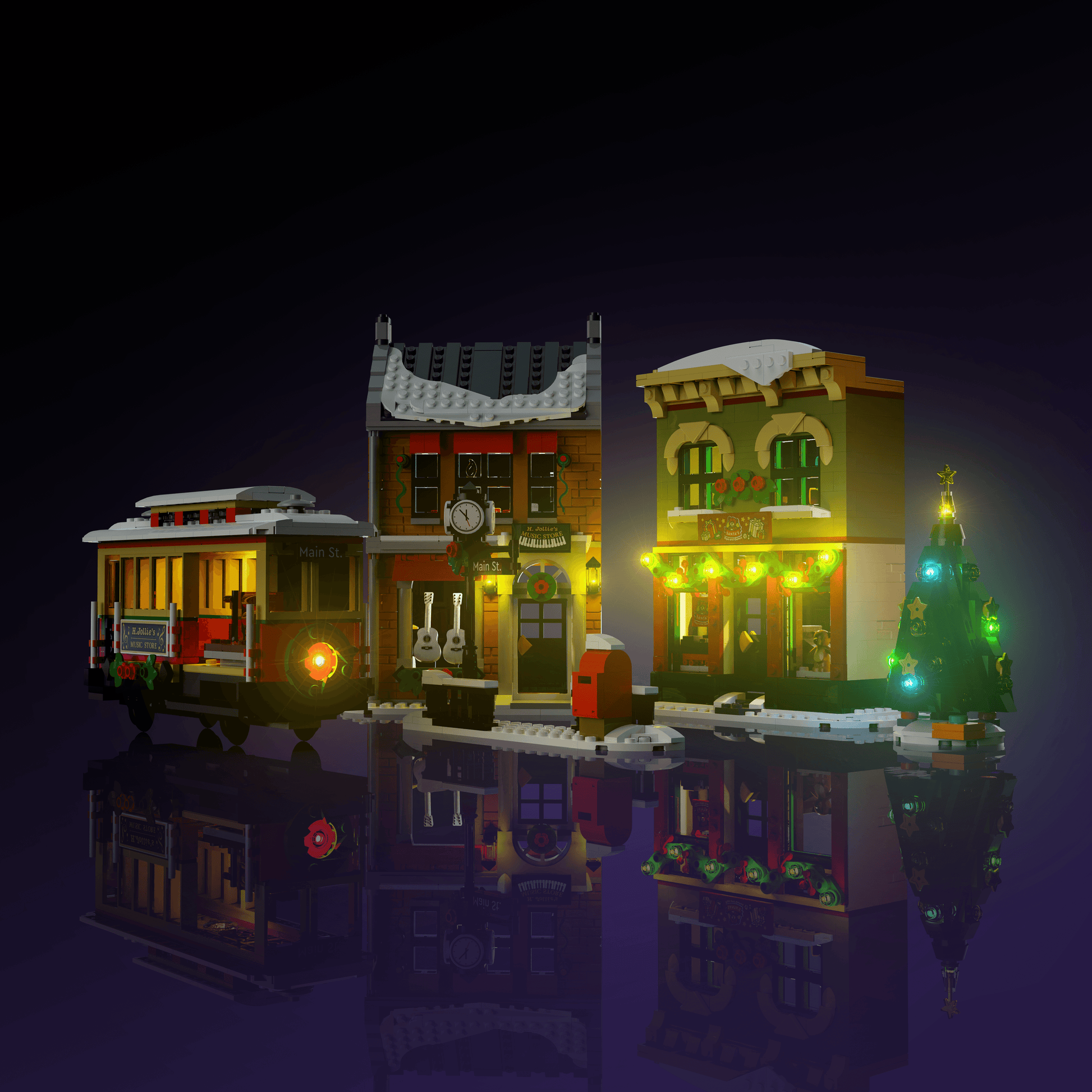 Puzzloria™ | Light Kit for LEGO® Holiday Main Street - Puzzloria