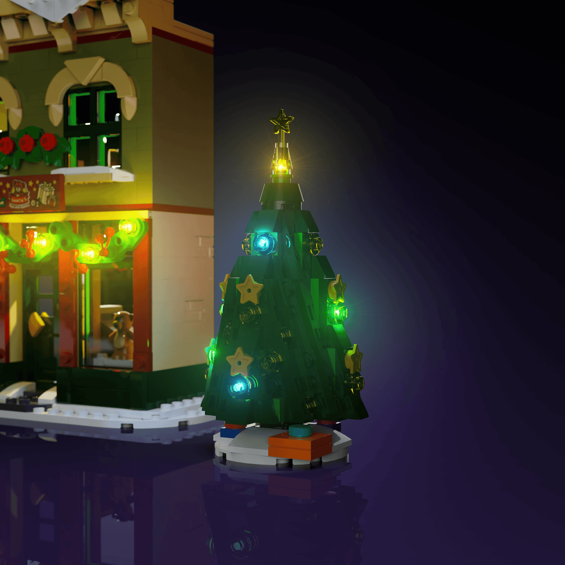 Puzzloria™ | Light Kit for LEGO® Holiday Main Street - Puzzloria