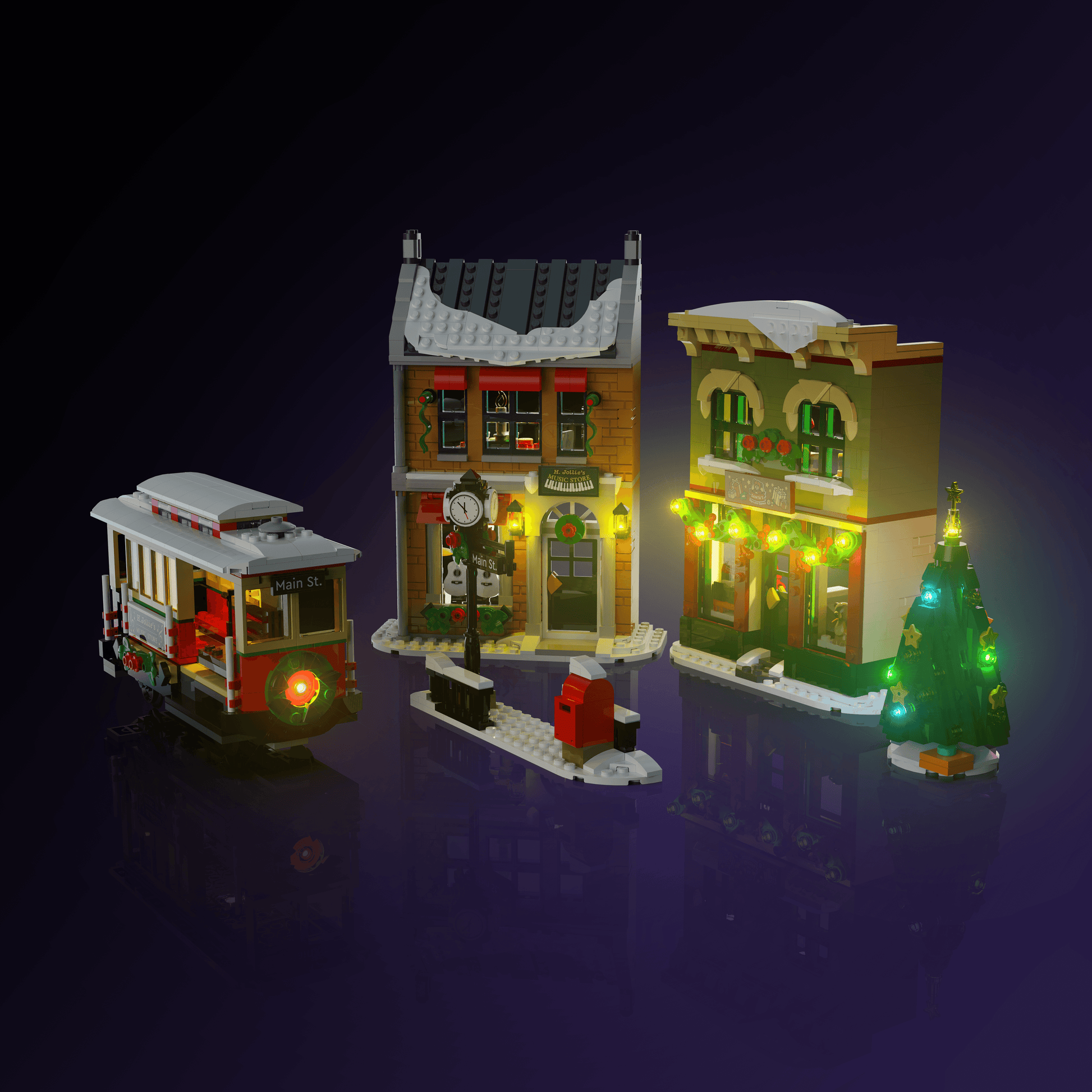 Puzzloria™ | Light Kit for LEGO® Holiday Main Street - Puzzloria