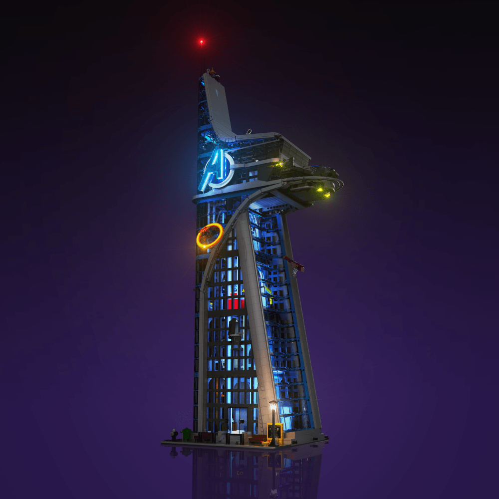 Puzzloria™ | Light Kit for LEGO® Marvel Avengers Tower - Puzzloria