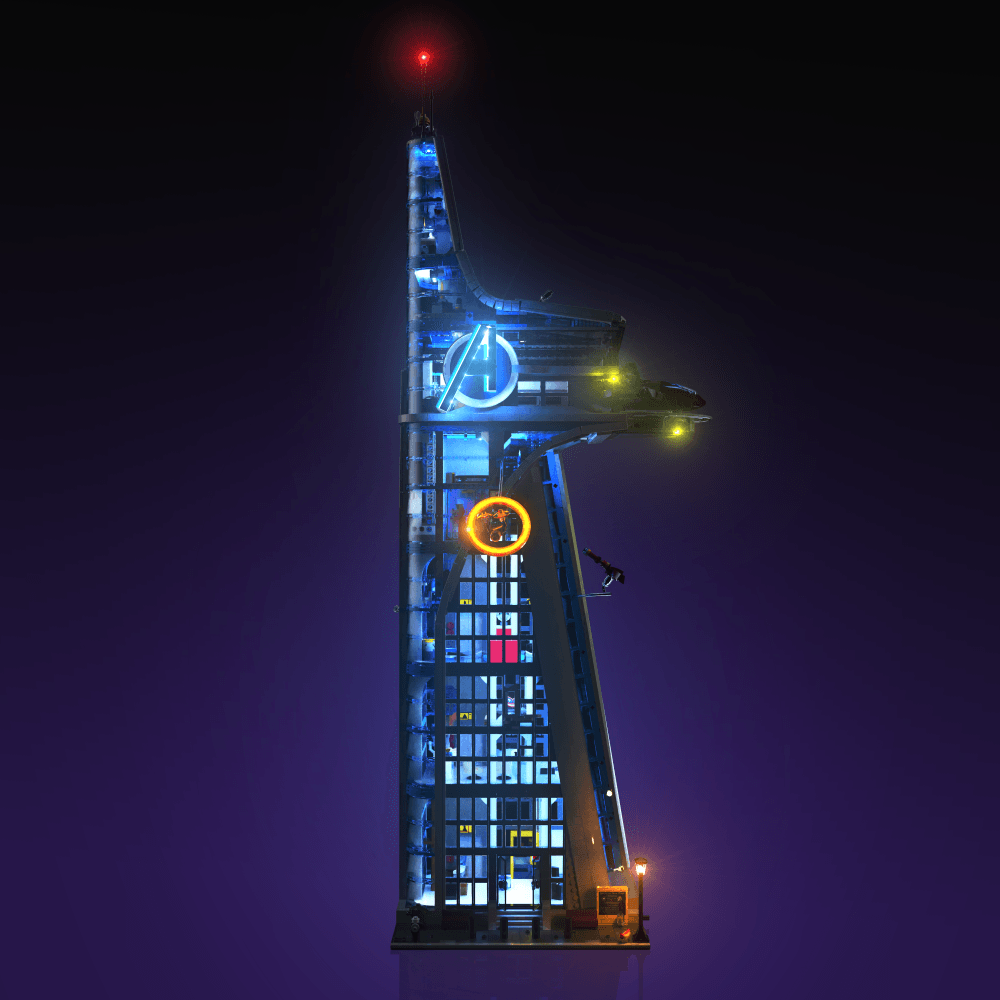 Puzzloria™ | Light Kit for LEGO® Marvel Avengers Tower - Puzzloria