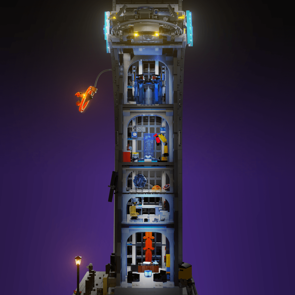 Puzzloria™ | Light Kit for LEGO® Marvel Avengers Tower - Puzzloria