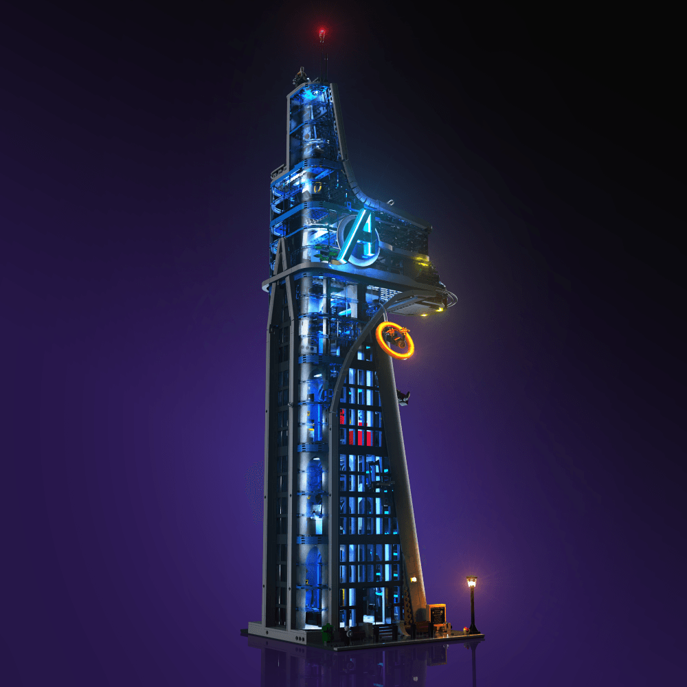 Puzzloria™ | Light Kit for LEGO® Marvel Avengers Tower - Puzzloria