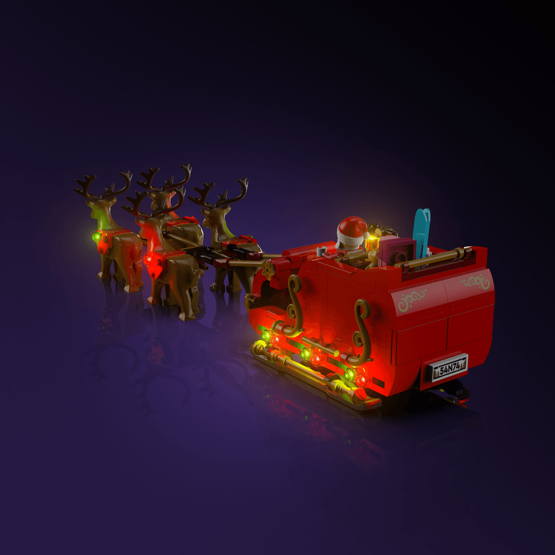 Puzzloria™ | Light Kit for LEGO® Santa's Sleigh - Puzzloria