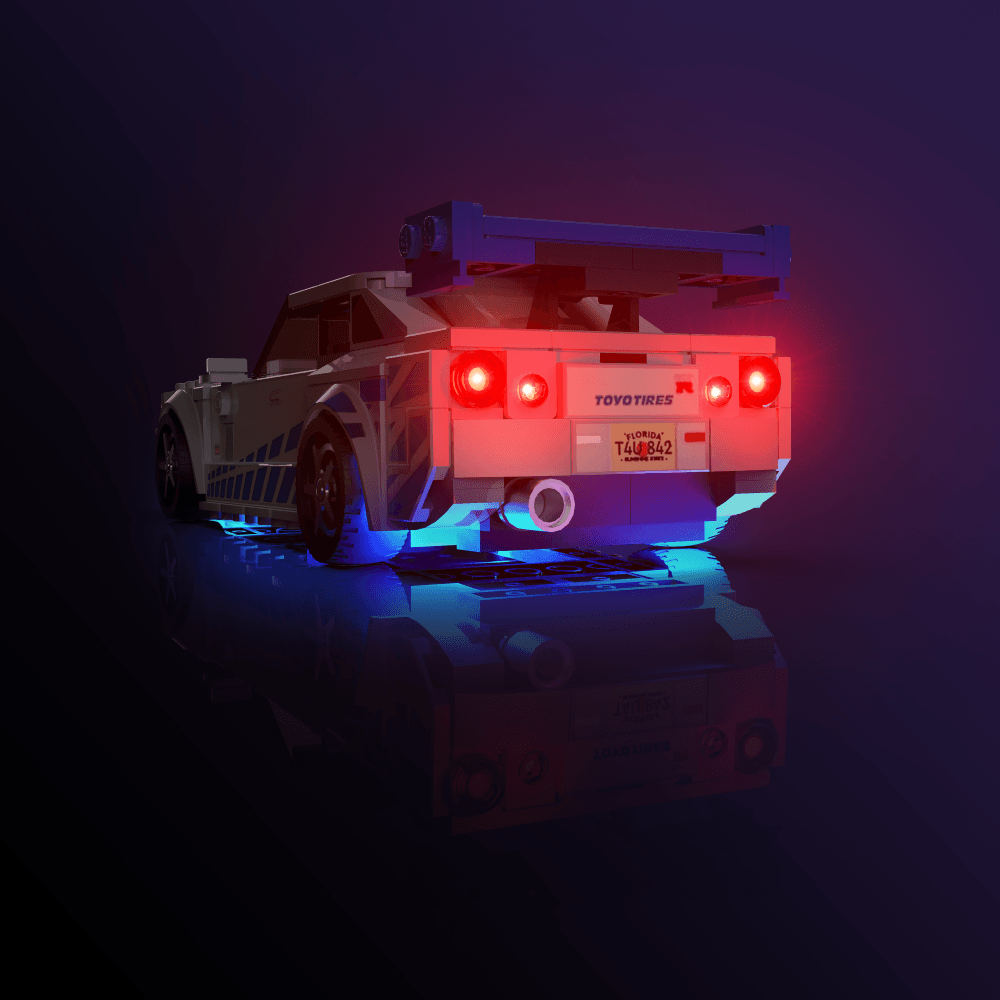 Puzzloria™ | Light Kit for LEGO® Speed Champions 2 Fast 2 Furious Nissan Skyline GT-R (R34) - Puzzloria
