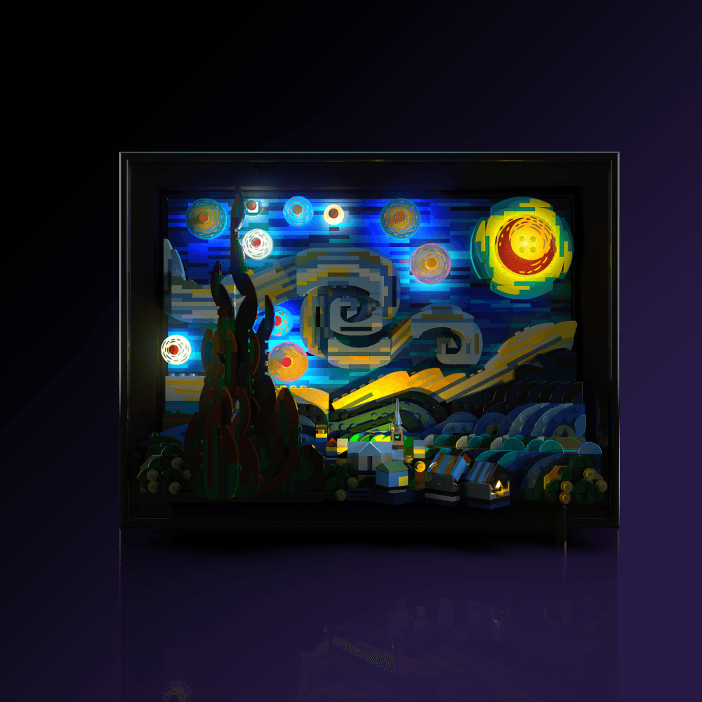 Puzzloria™ | Light Kit for LEGO® Vincent van Gogh - The Starry Night - Puzzloria