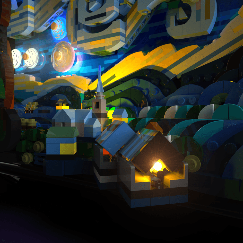 Puzzloria™ | Light Kit for LEGO® Vincent van Gogh - The Starry Night - Puzzloria