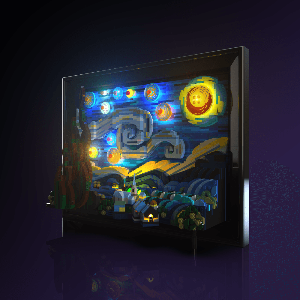 Puzzloria™ | Light Kit for LEGO® Vincent van Gogh - The Starry Night - Puzzloria