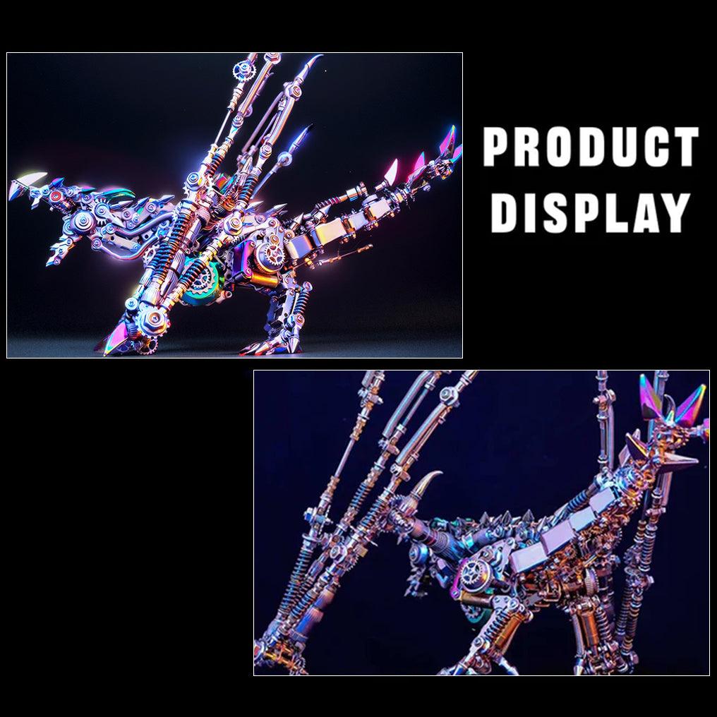 1390 piece stainless steel dragon puzzle 10 hour adult mechanical build fantasy collector shelf centrepiece