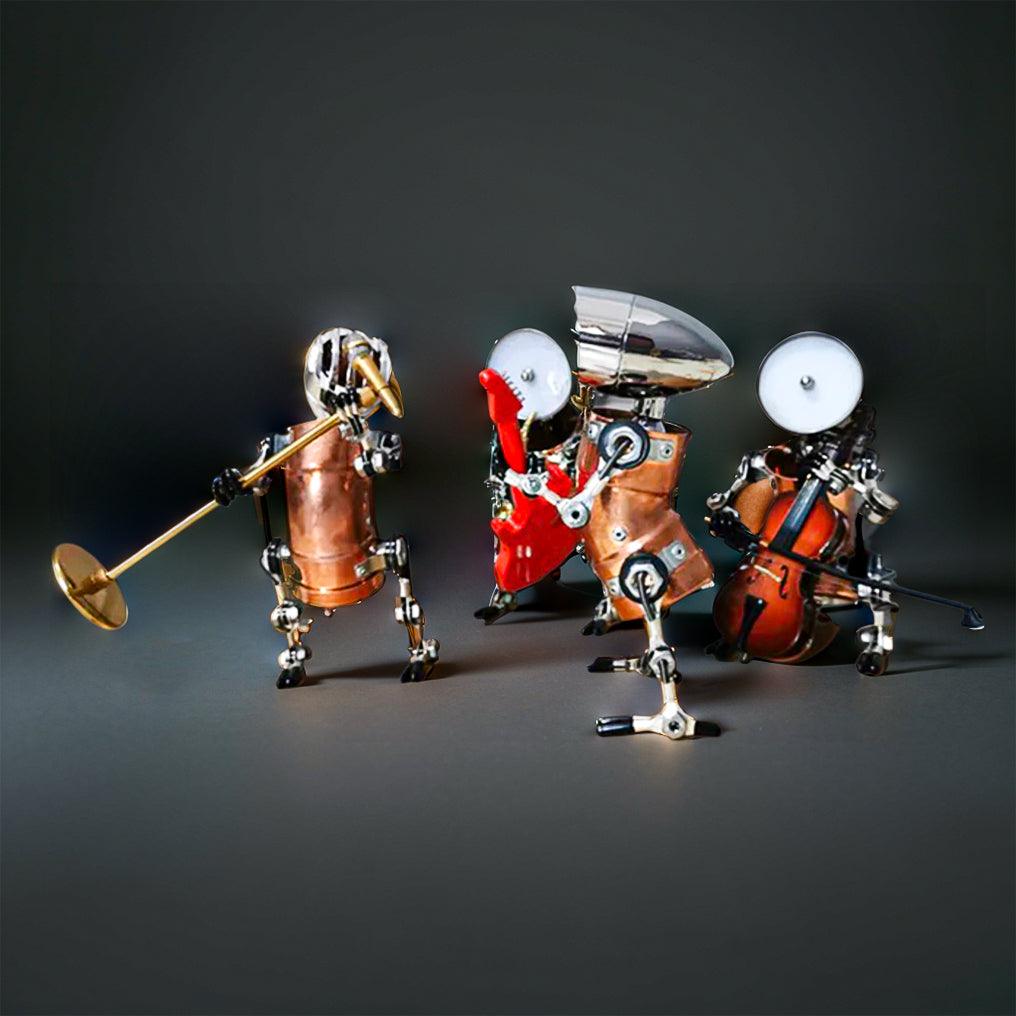 Puzzloria™ | DIY 3D Metal Steampunk Hand-Assembled Robot Band Model - Puzzloria