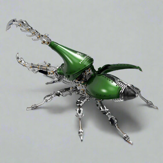 Puzzloria™ | DIY 3D Beetle with Long Horn Metal Model Puzzles Kits - Puzzloria