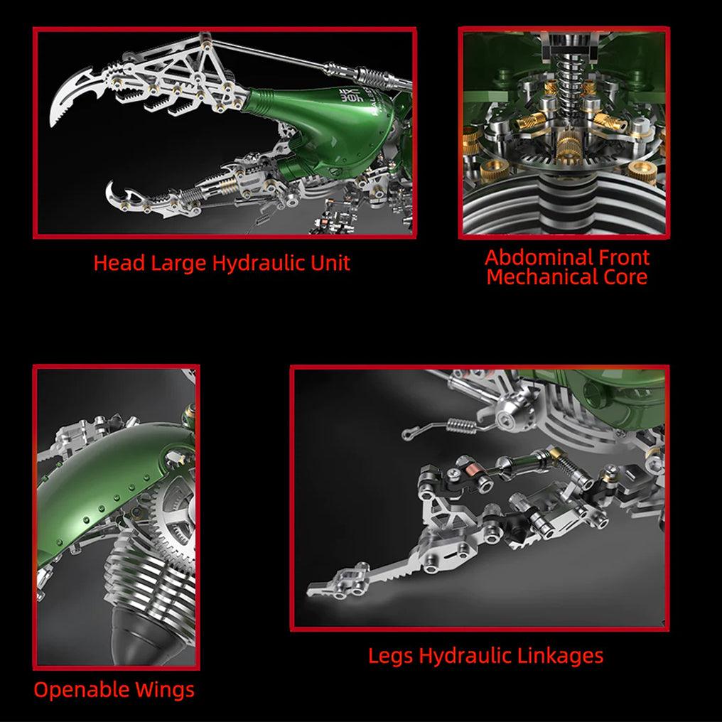 Puzzloria™ | DIY 3D Beetle with Long Horn Metal Model Puzzles Kits - Puzzloria