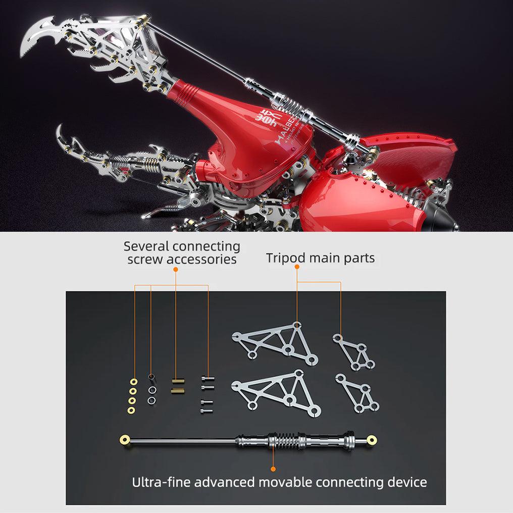 Puzzloria™ | DIY 3D Beetle with Long Horn Metal Model Puzzles Kits - Puzzloria